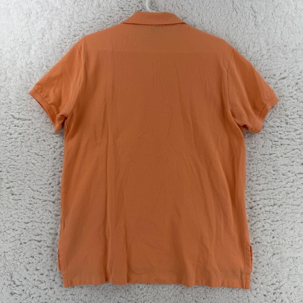 Polo By Ralph Lauren Polo Shirt Mens Large Orange‎ Custom Fit Pony Logo Top